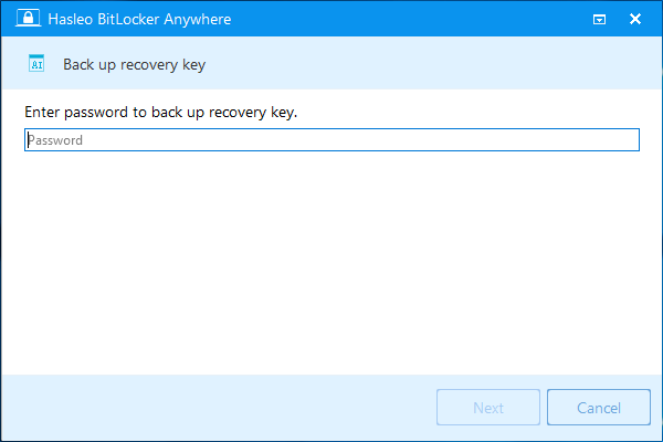 Export BitLocker Recovery Key or Startup Key